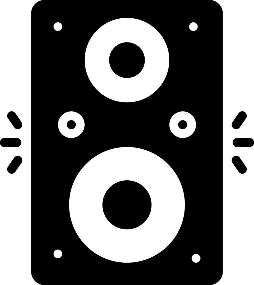 solid icon for old speaker vector