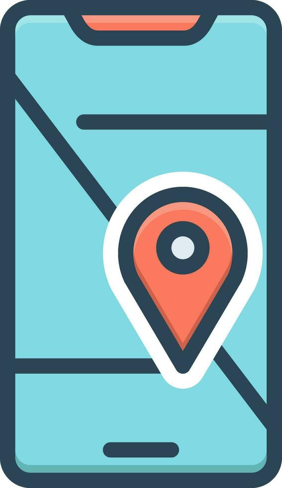 color icon for  mobile vector