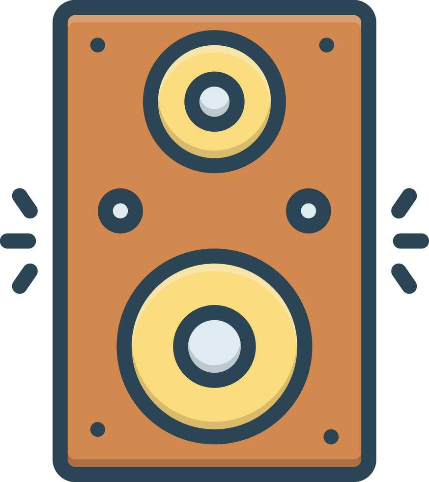 color icon for old speaker vector