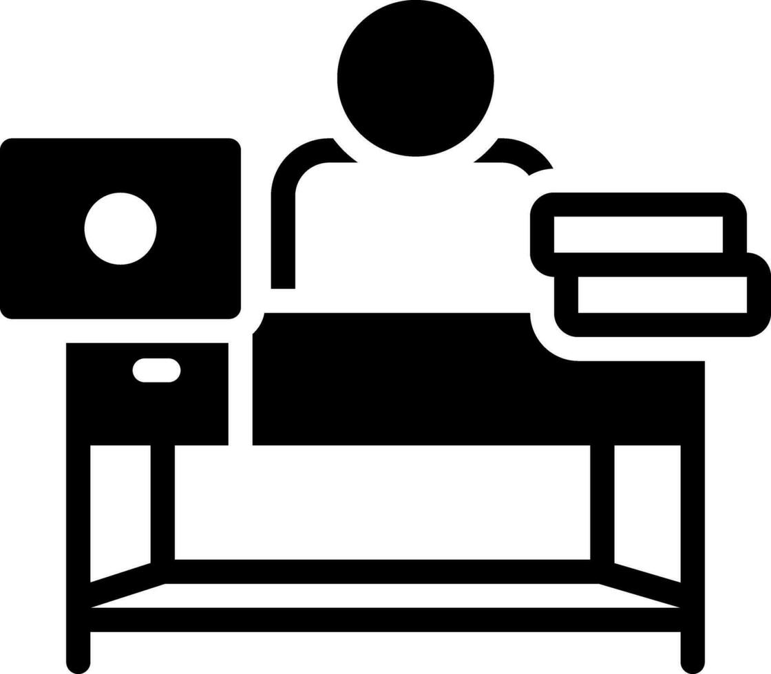 solid icon for office vector