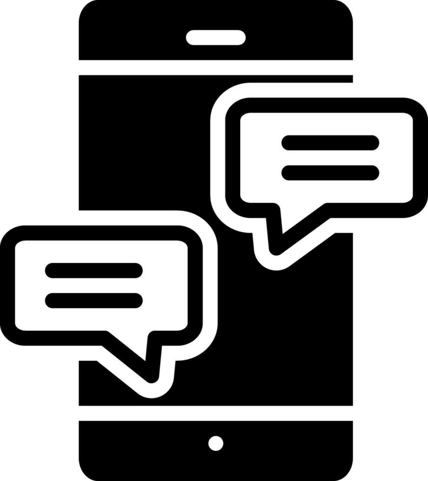 solid icon for chat vector