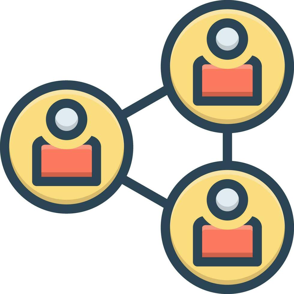 color icon for connection vector