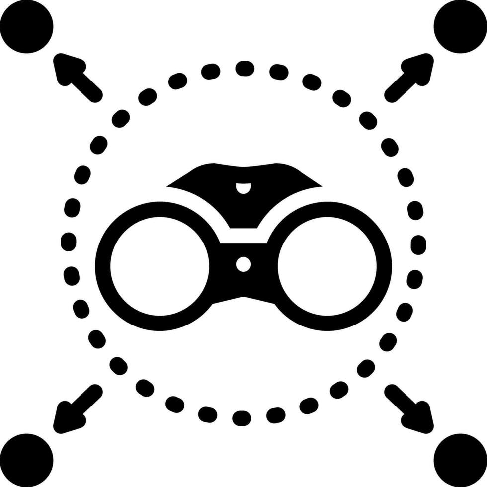 solid icon for vision vector