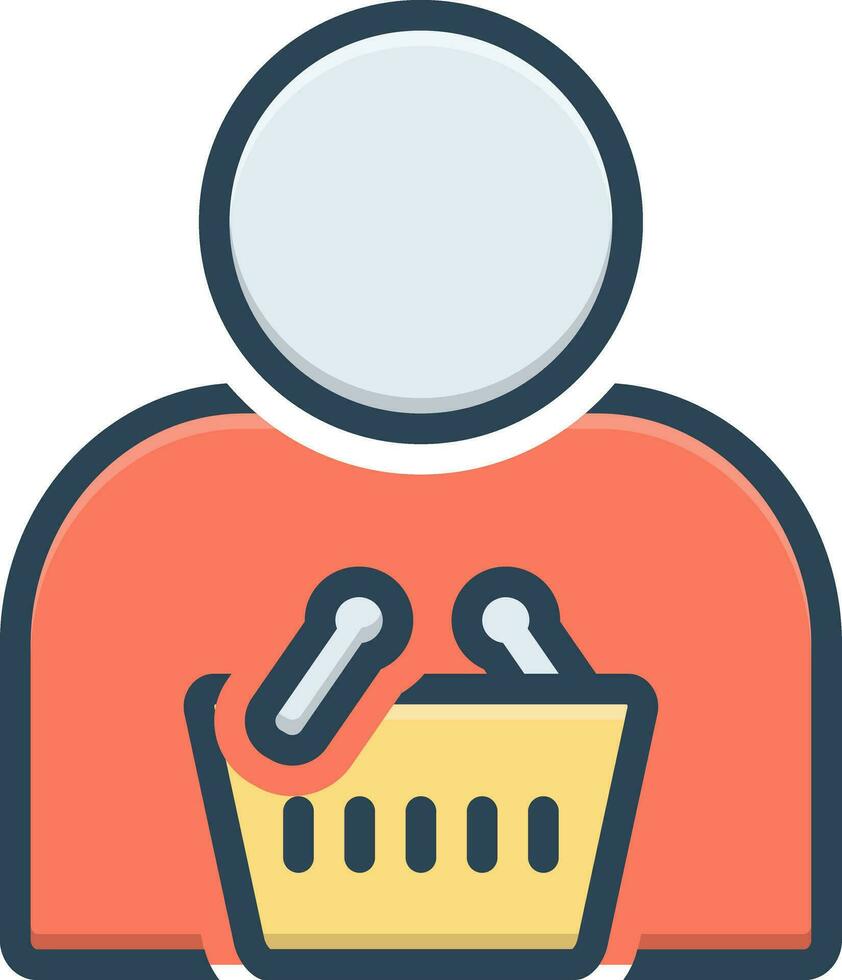 color icon for consumer vector