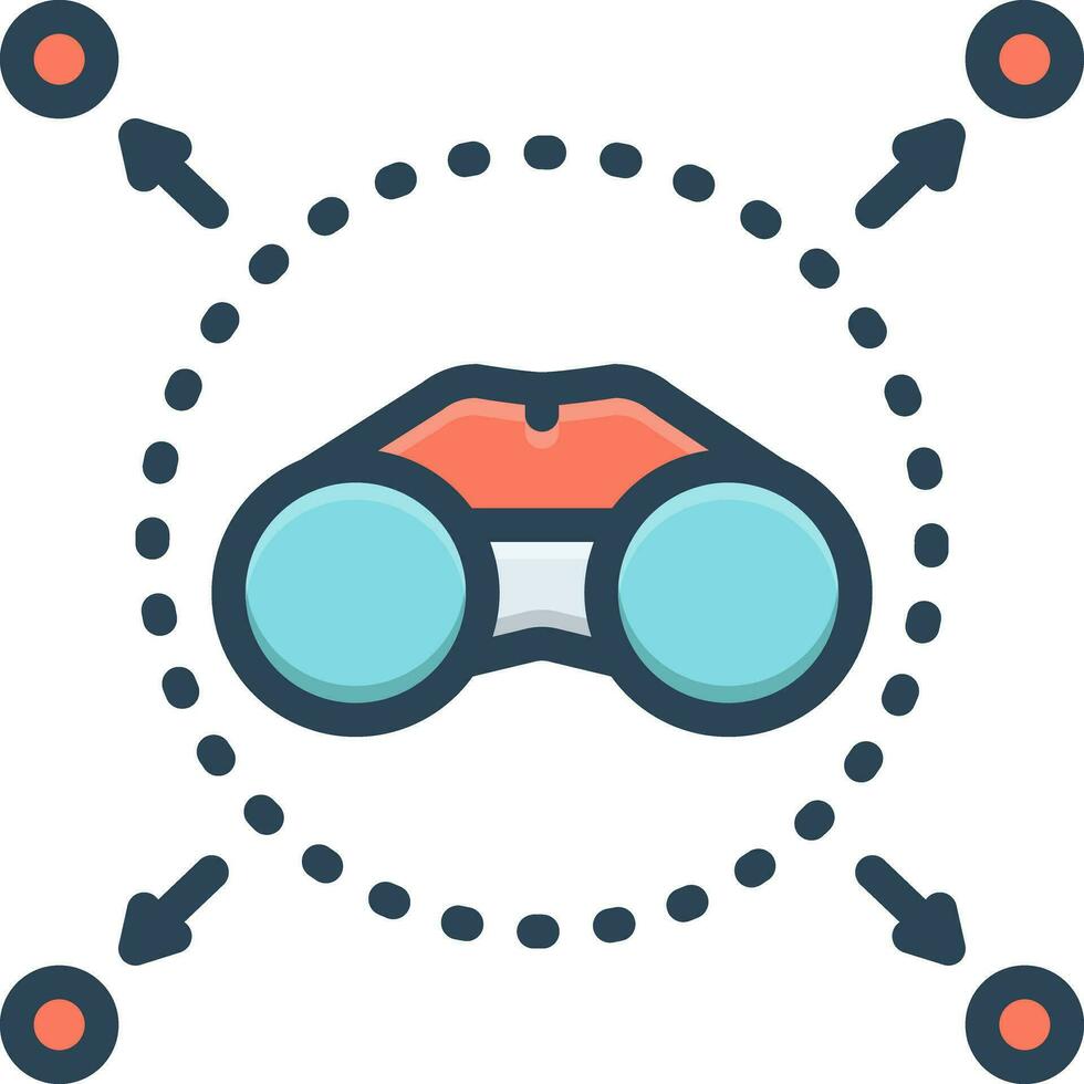 color icon for vision vector
