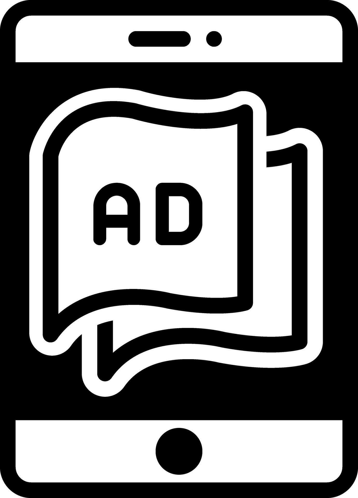 solid icon for tablet ad 25849342 Vector Art at Vecteezy