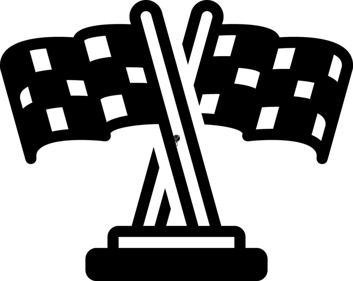 solid icon for race flag vector