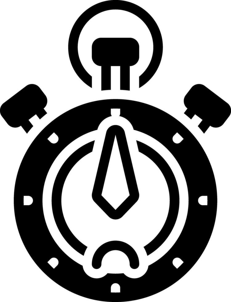solid icon for stopwatch vector