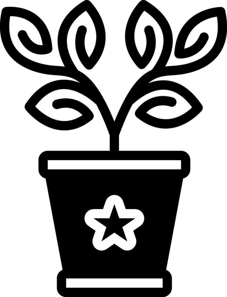 solid icon for greenery vector