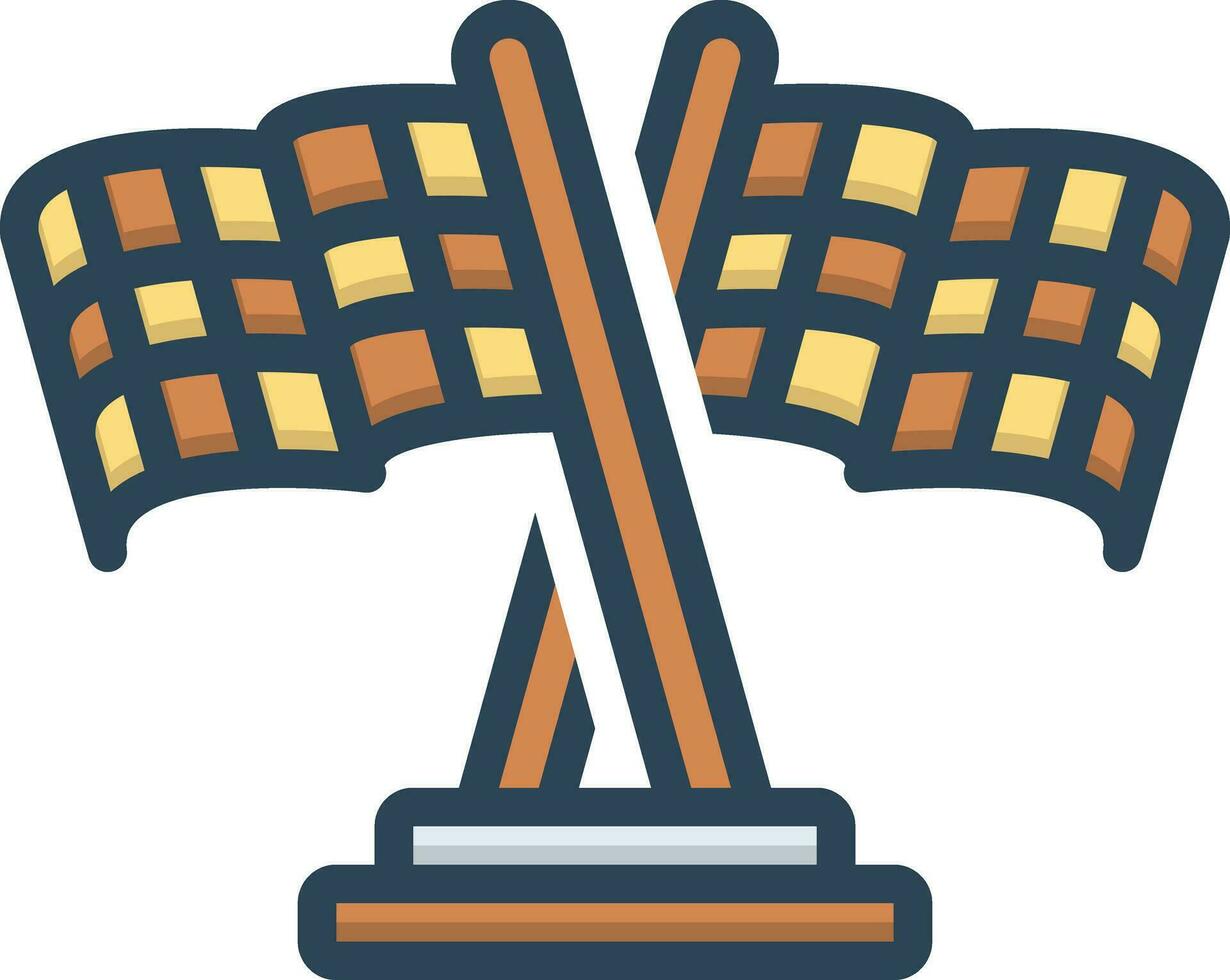 color icon for race flag vector