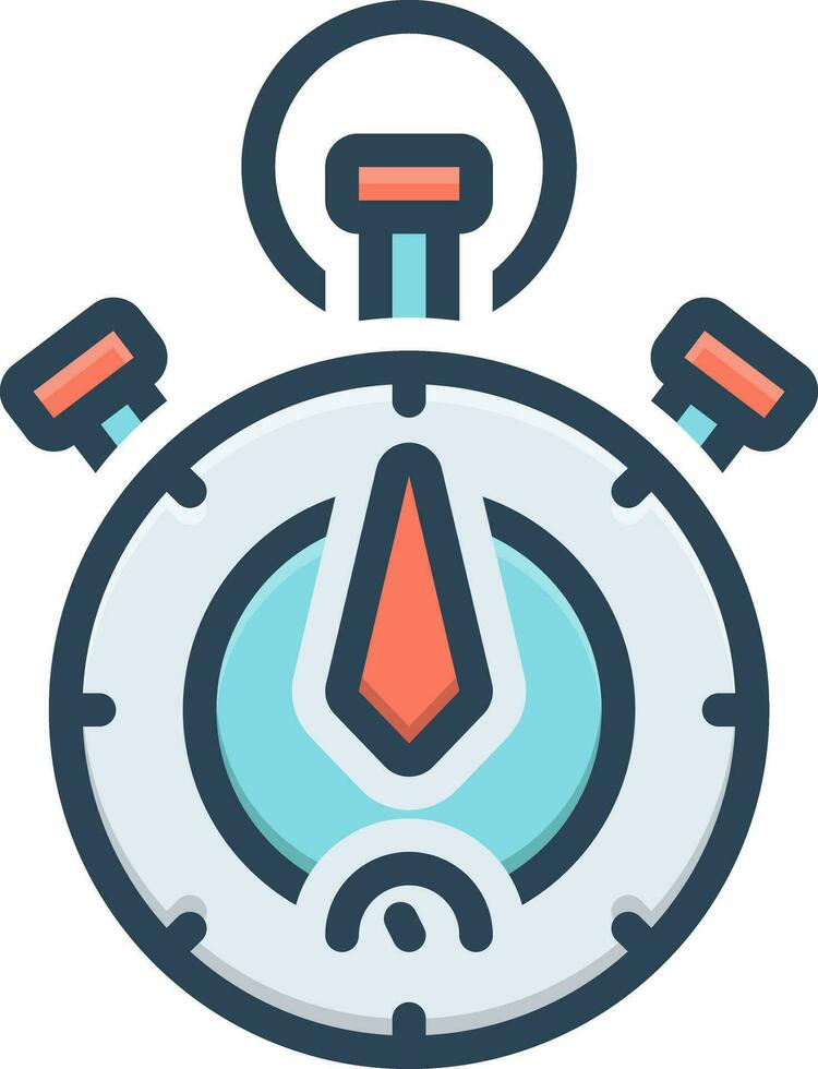 color icon for stopwatch vector