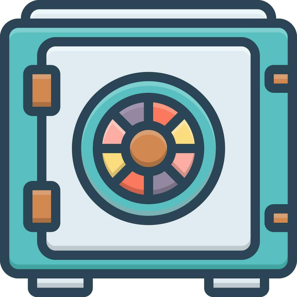 color icon for security vector