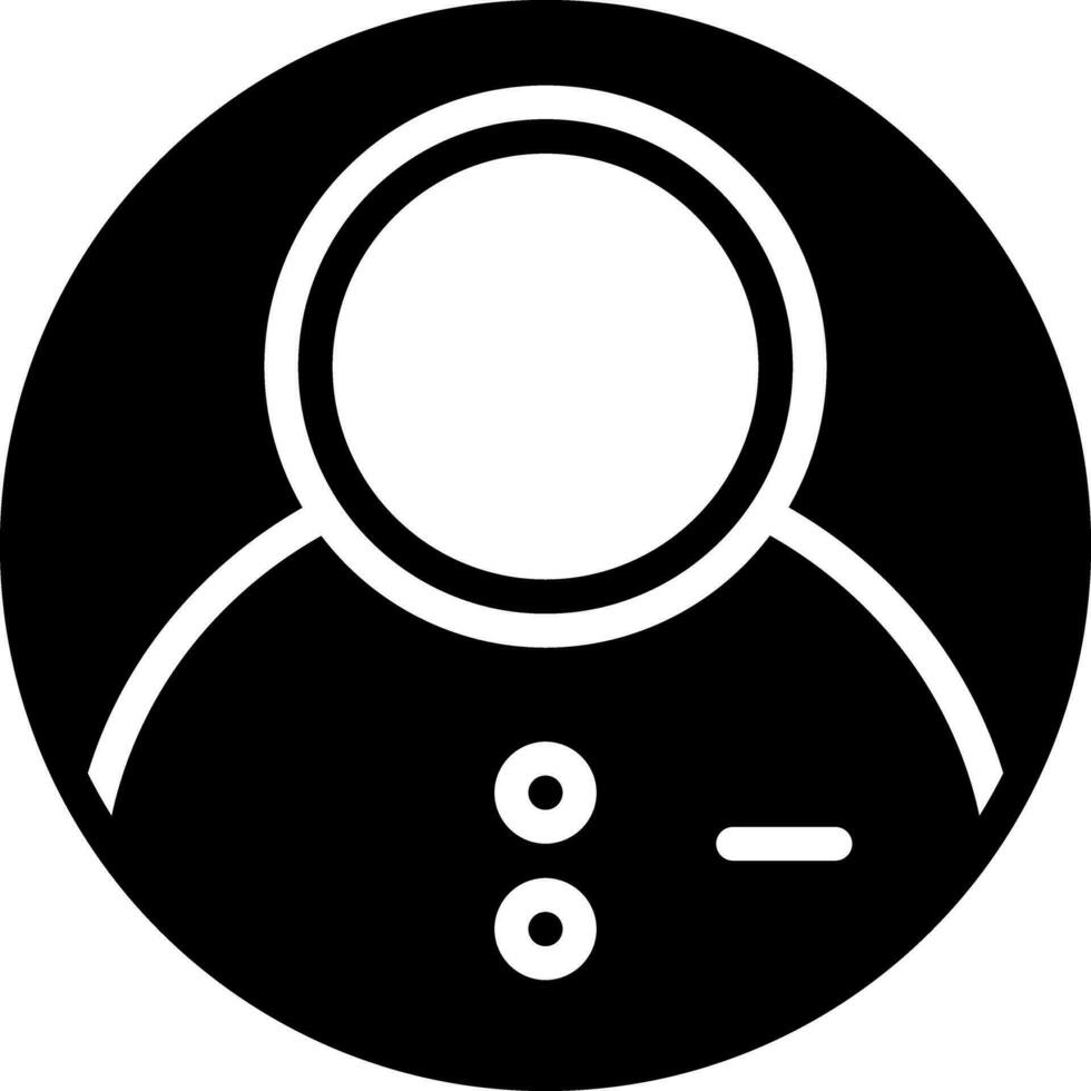 solid icon for profile vector