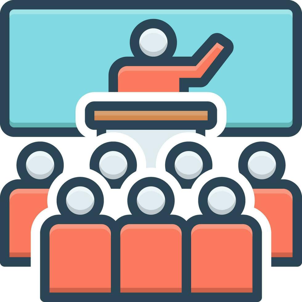 color icon for leadership vector