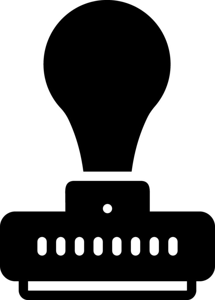 solid icon for stamp vector