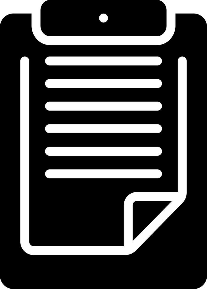 solid icon for clipboard vector