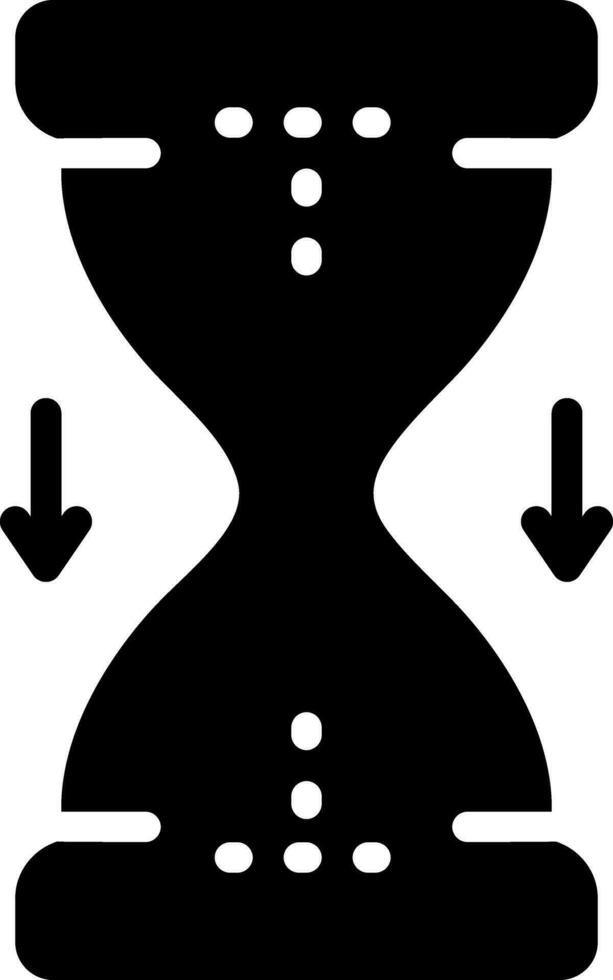 solid icon for hourglass vector