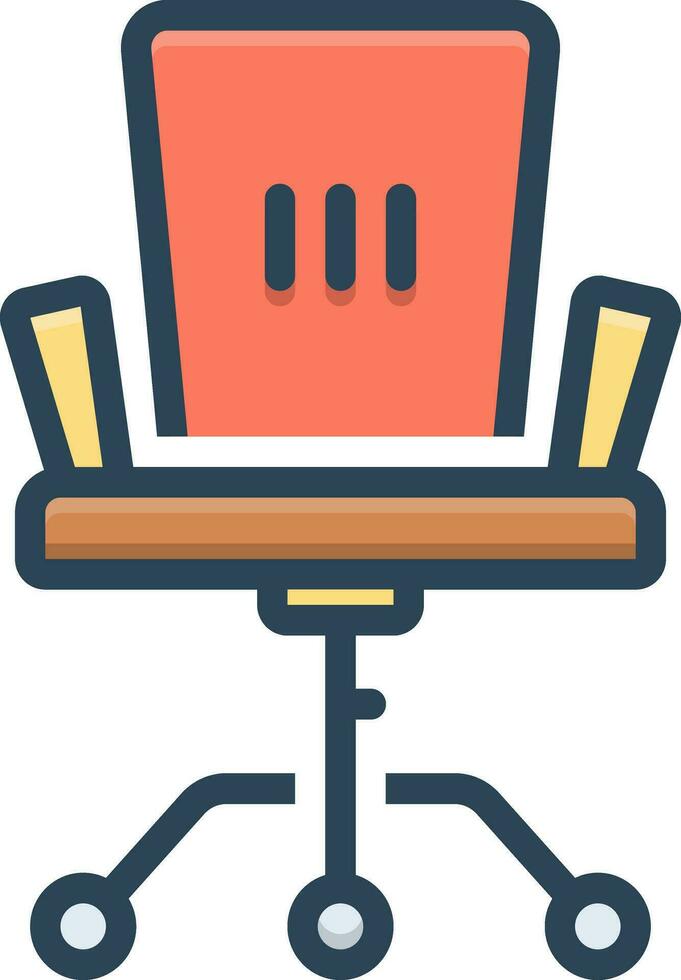 color icon for armchair vector