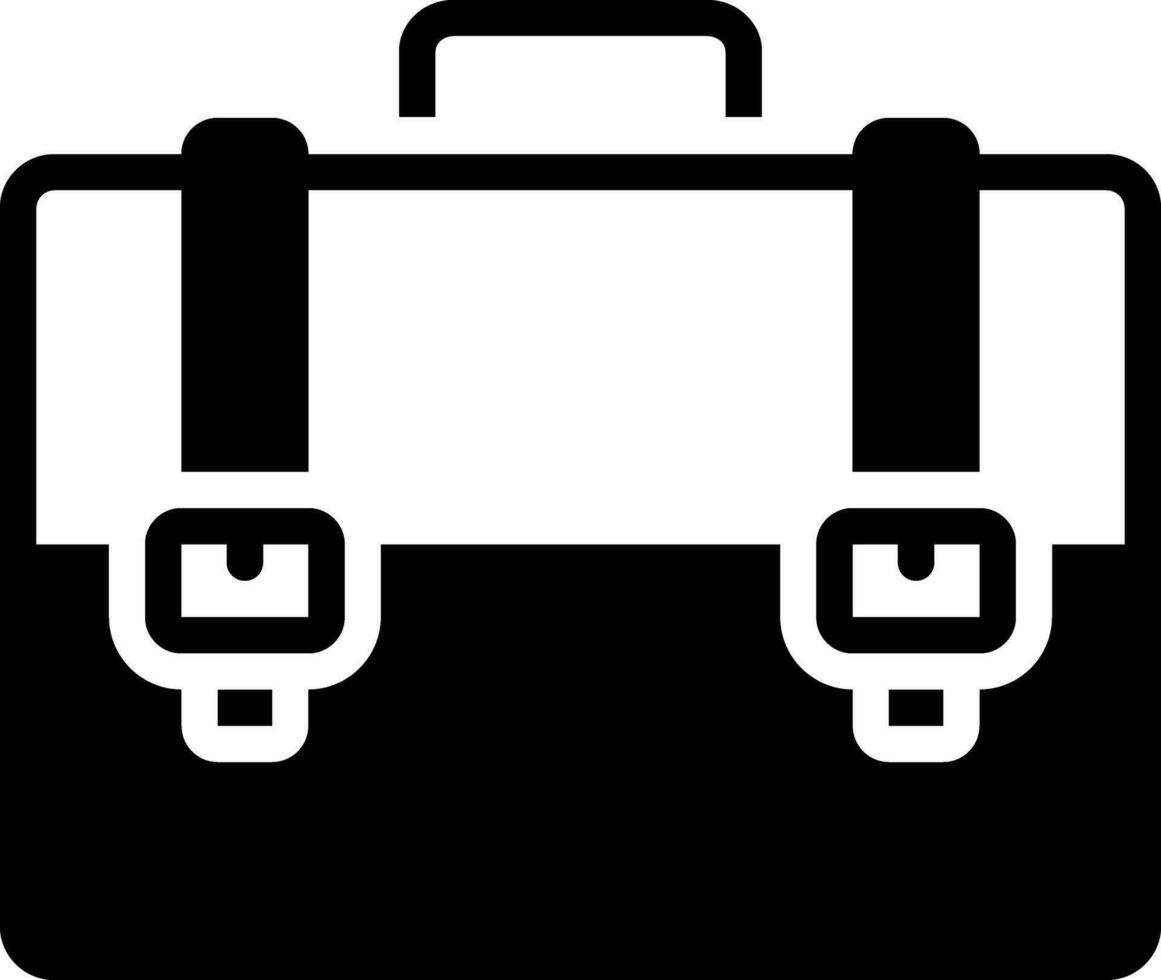 solid icon for briefcase vector