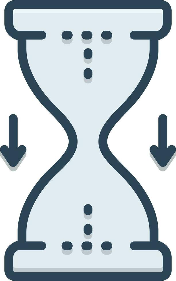 color icon for hourglass vector