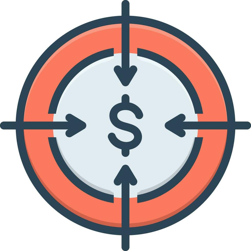 color icon for target vector