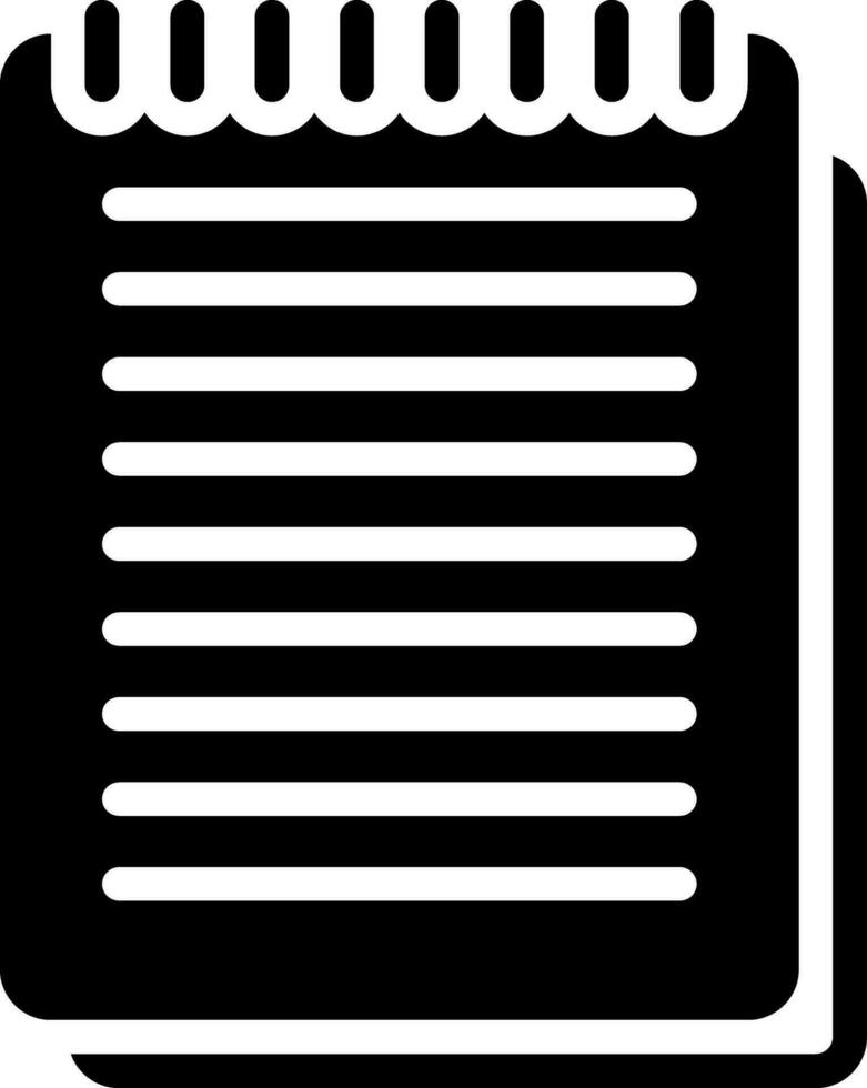 solid icon for note vector