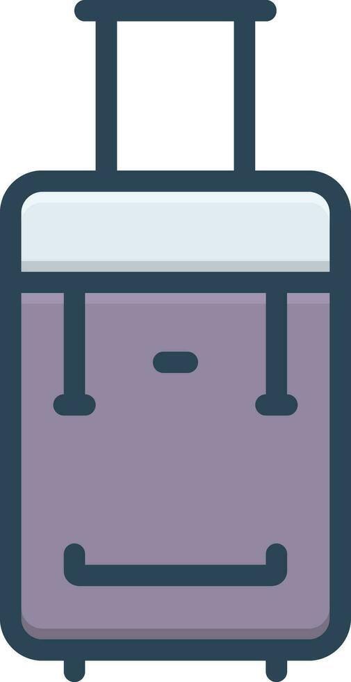 color icon for suitcase vector