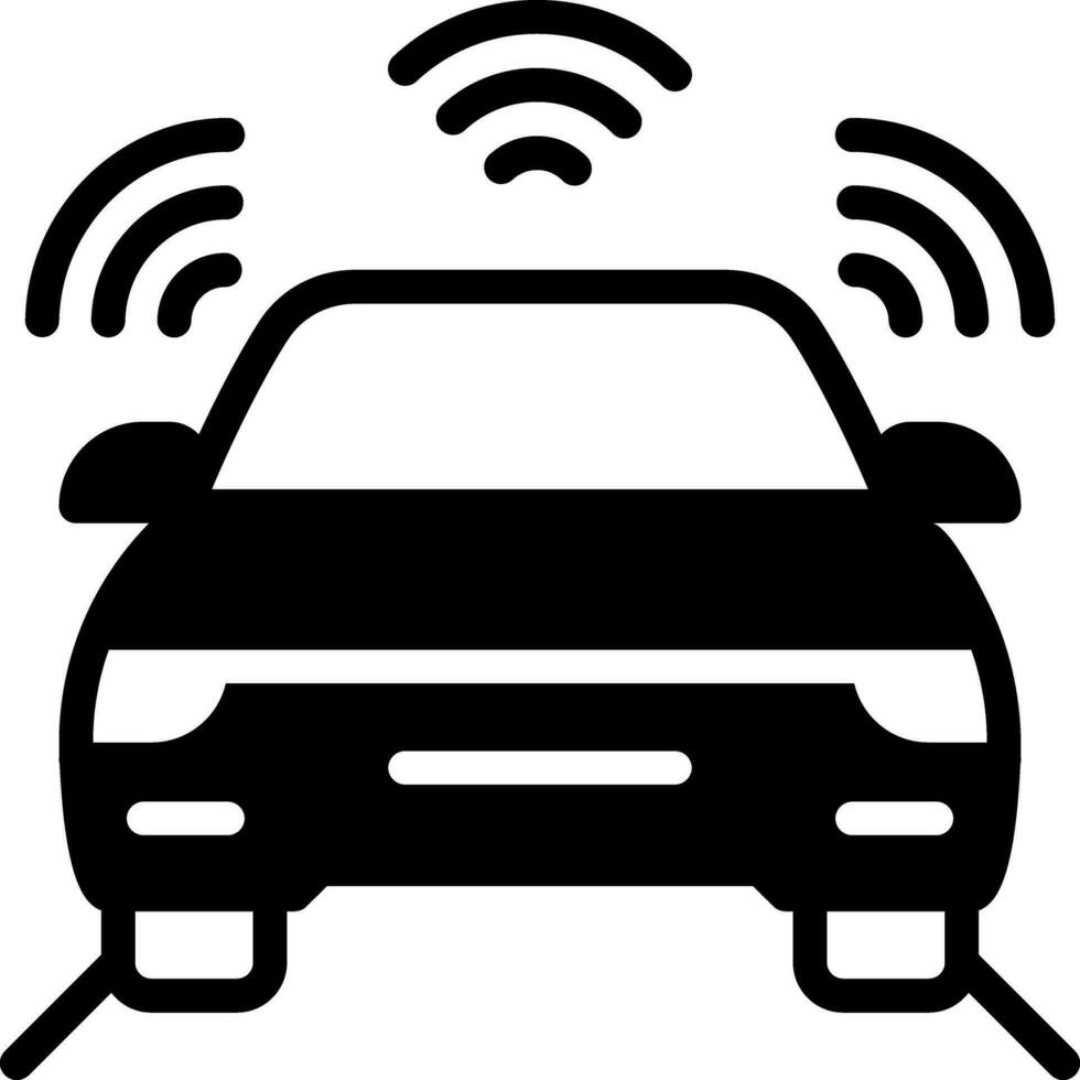 solid icon for car sensor vector
