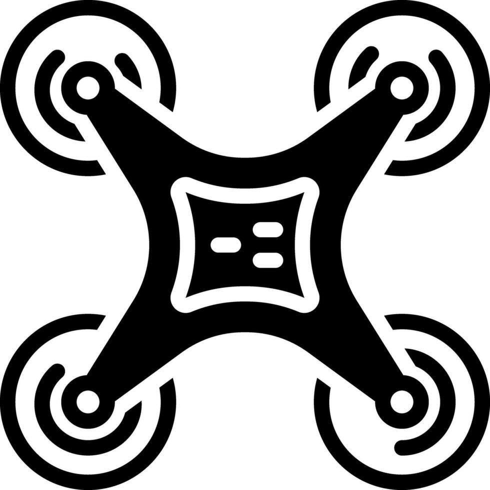 solid icon for drone vector