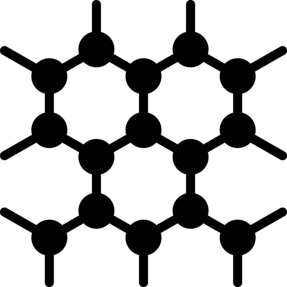 solid icon for graphene vector