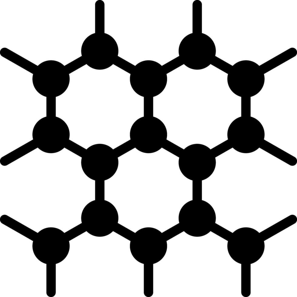 sólido icono para grafeno vector