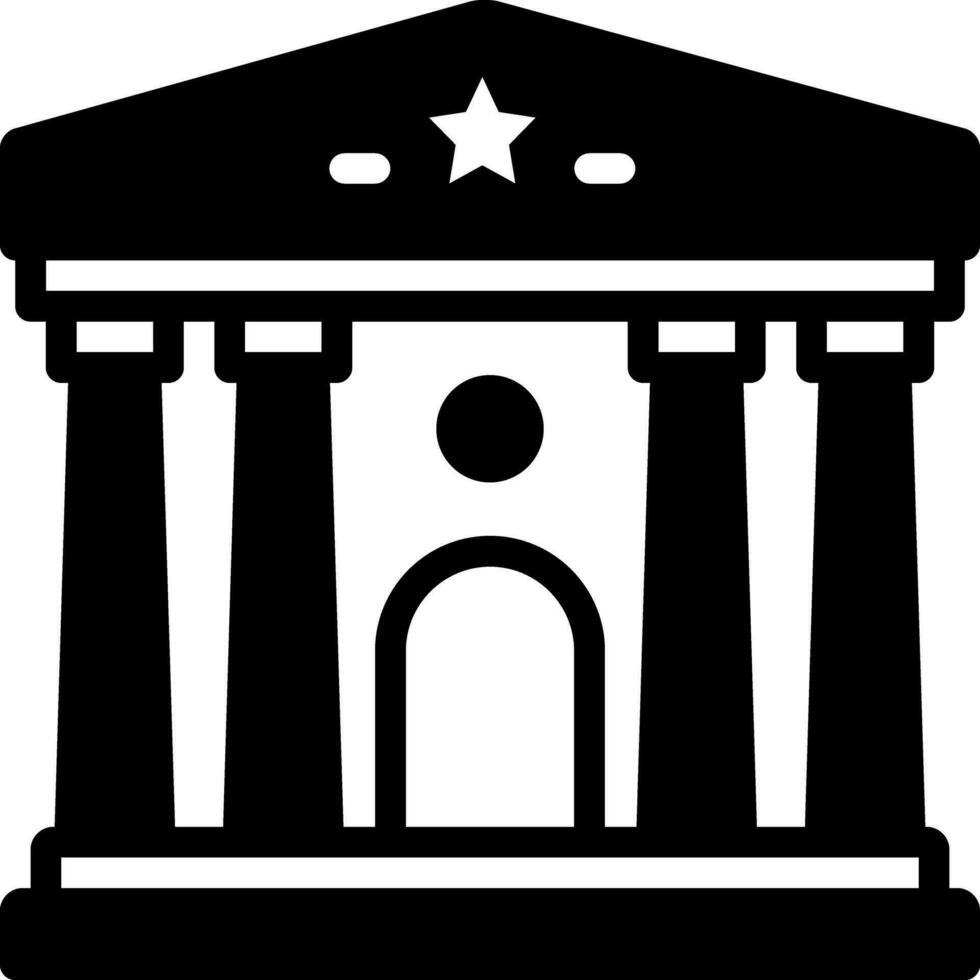 solid icon for museum vector