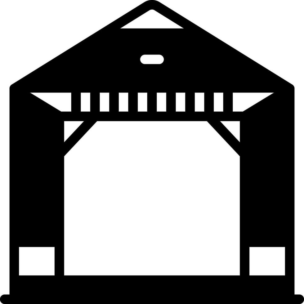solid icon for pergola vector