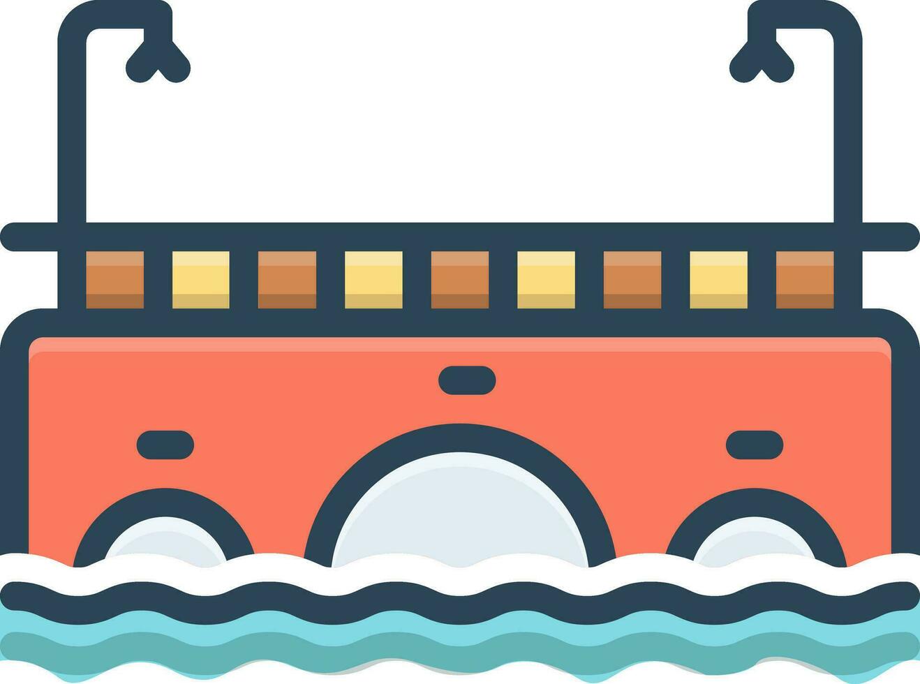 color icon for bridge vector