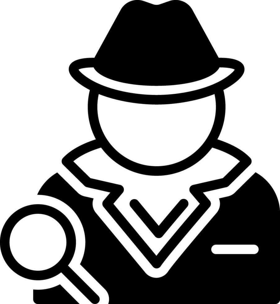 solid icon for investigator vector