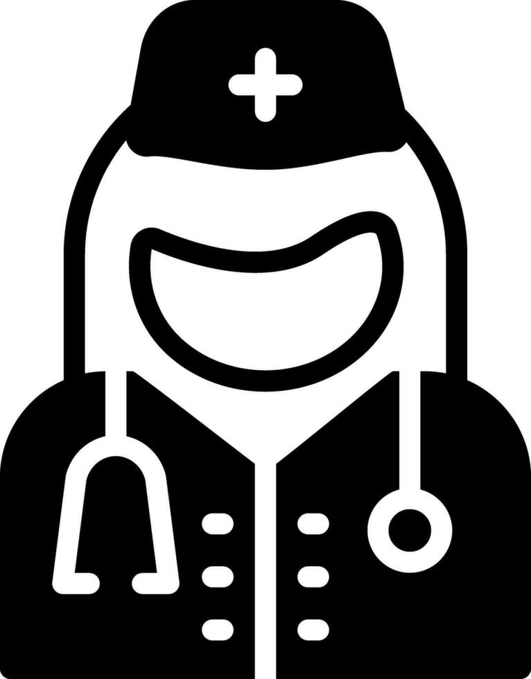 sólido icono para médico vector