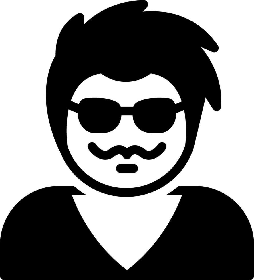 sólido icono para hipster vector