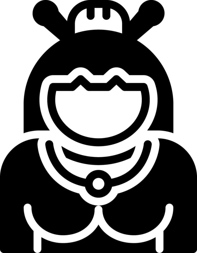 solid icon for geisha vector