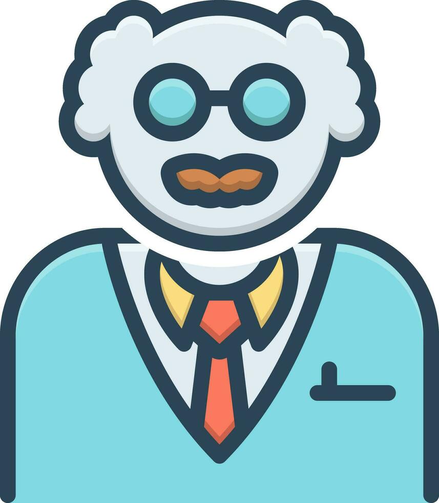 color icon for scientist vector