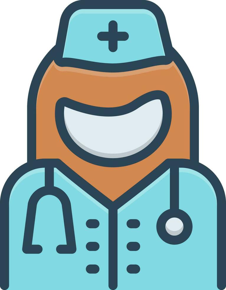 color icon for physician vector