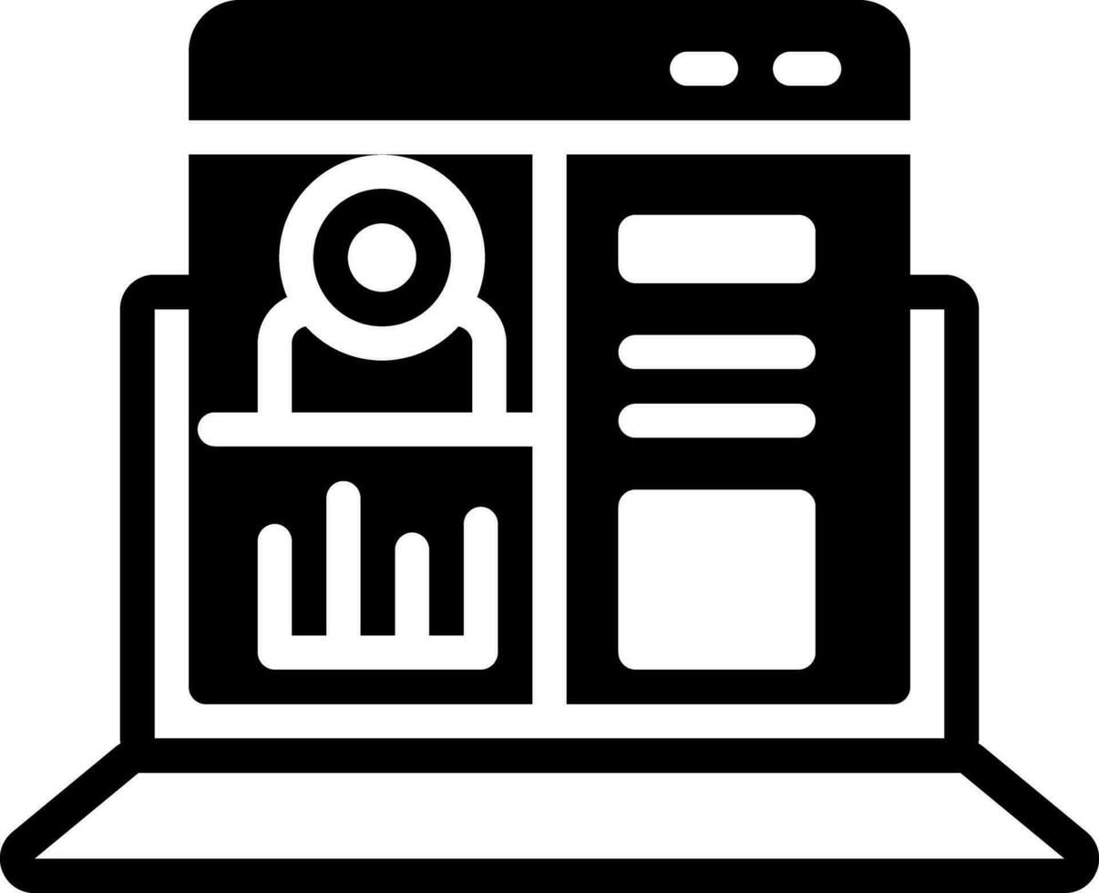solid icon for admin panel vector