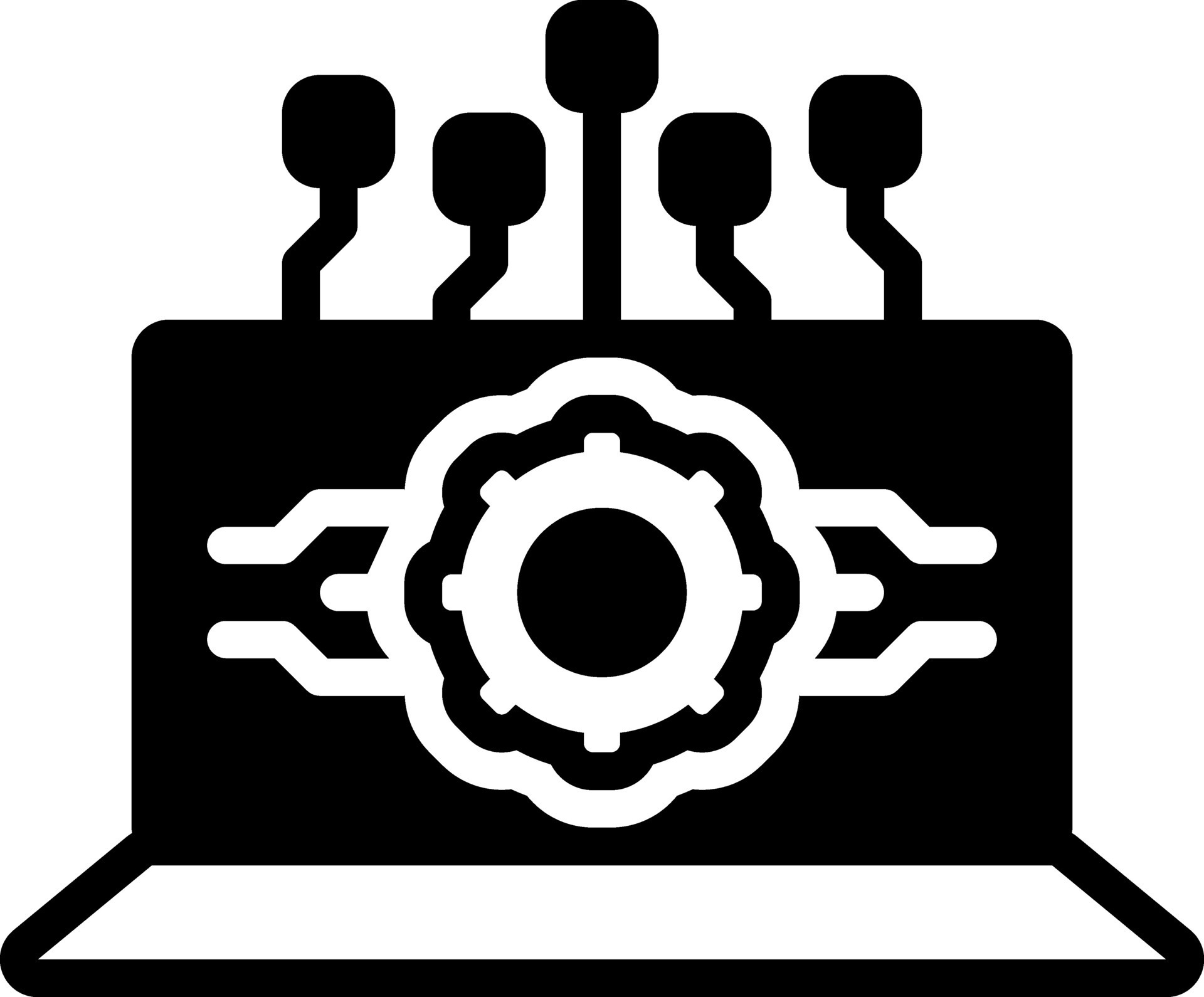 solid icon for api interface 25849849 Vector Art at Vecteezy