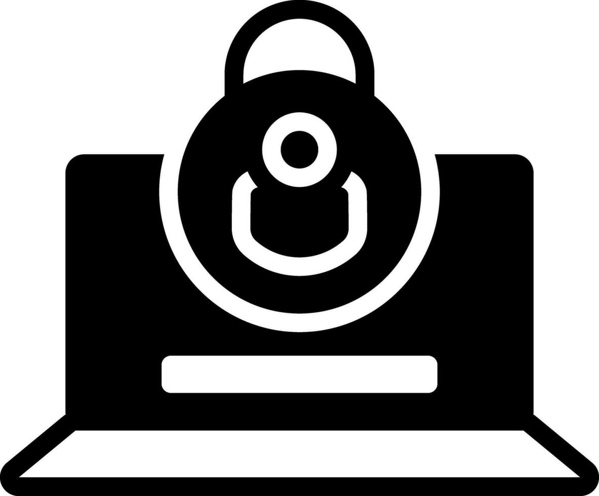 solid icon for secure login vector