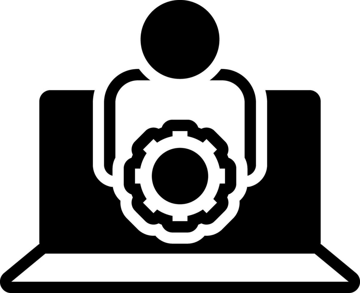 solid icon for user settings vector