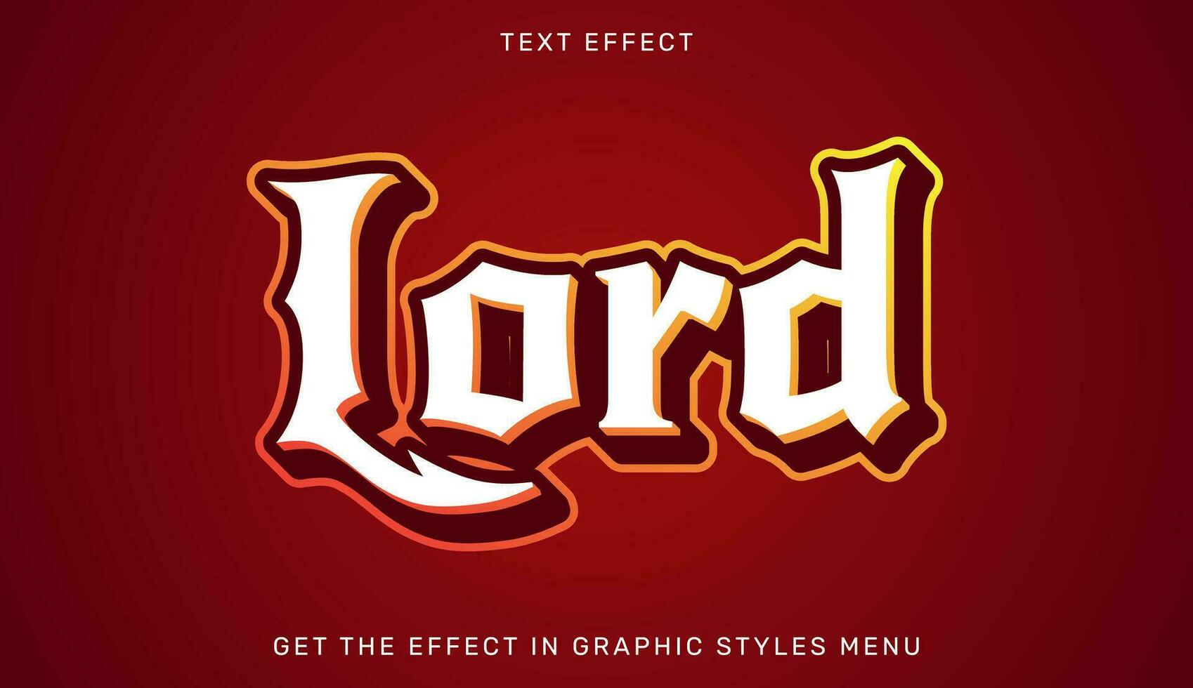 Lord editable text effect in 3d style. Text emblem for advertising, branding and business logo vector