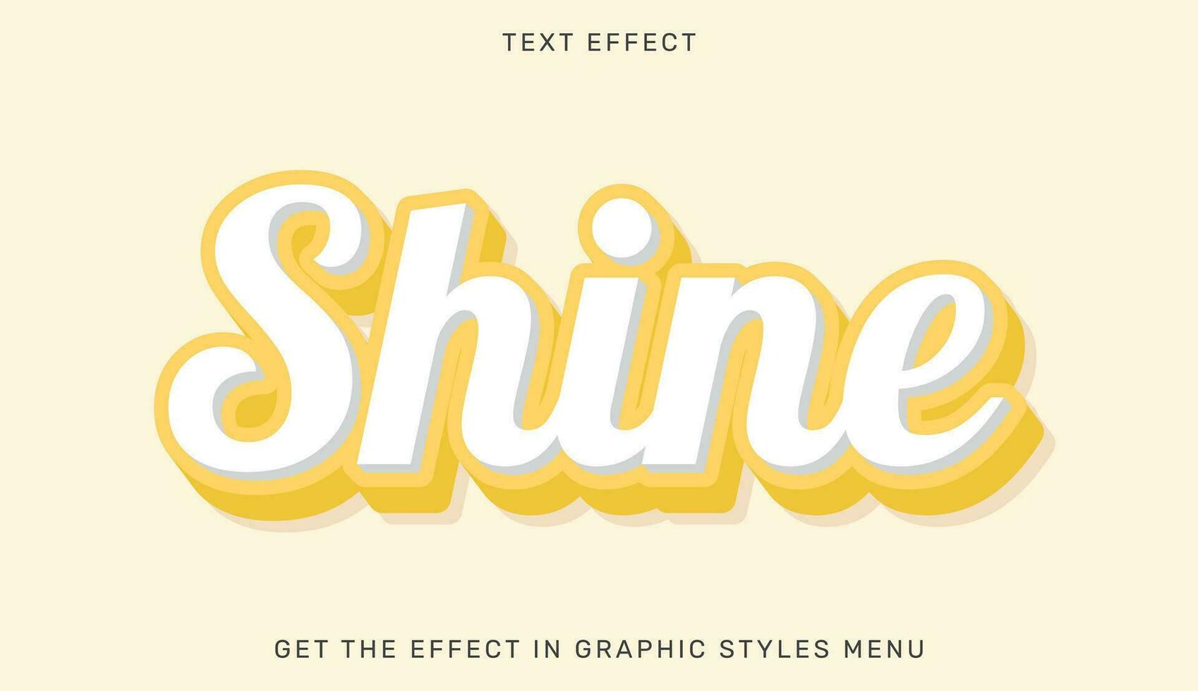Shine editable text effect in 3d style. Text emblem for advertising, branding, business logo vector