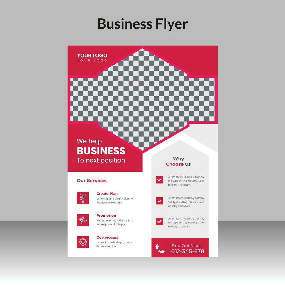 Corporate business flyer design and digital marketing agency brochure cover template vector