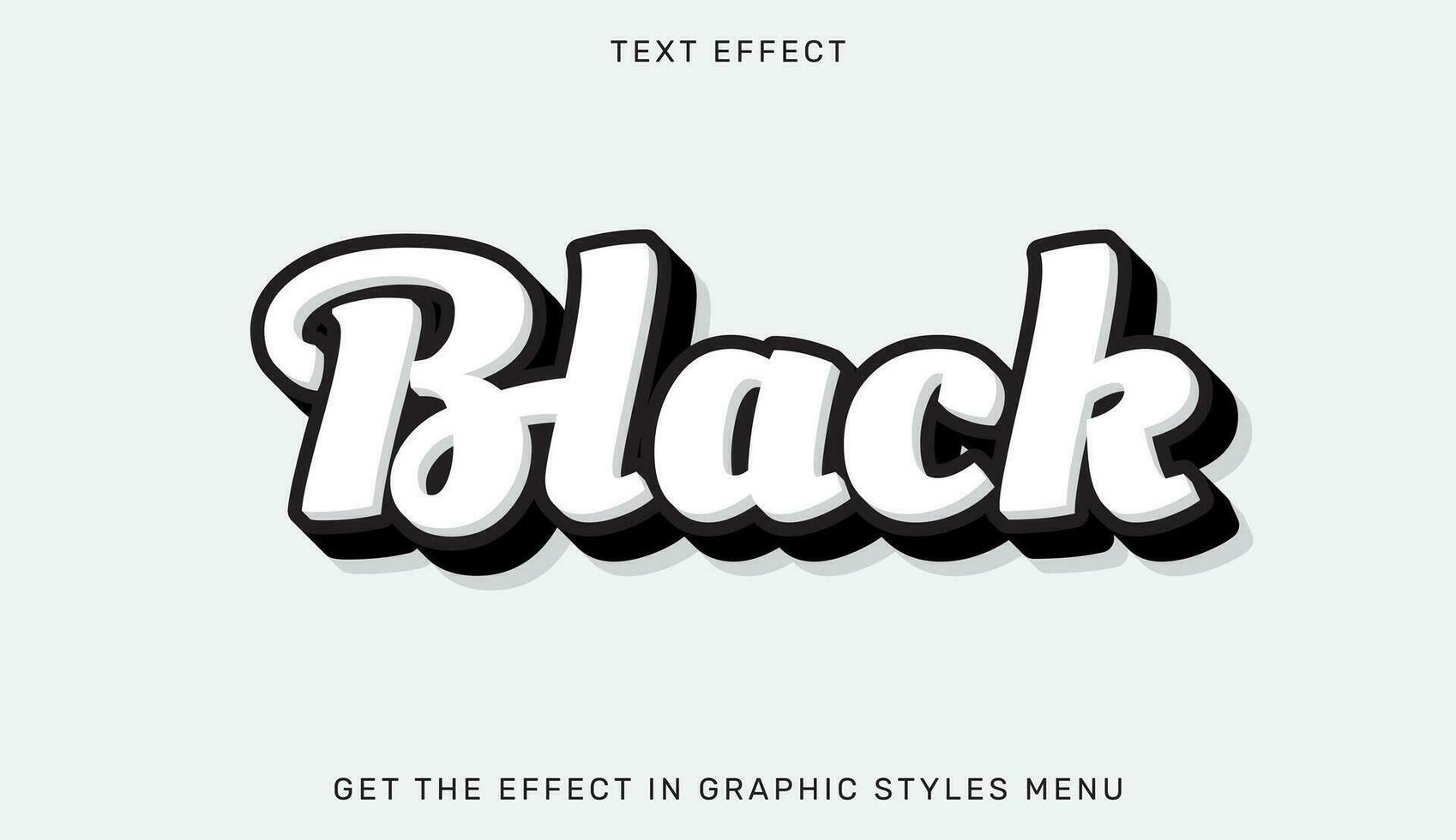 Black editable text effect in 3d style. Text emblem for advertising, branding, business logo vector