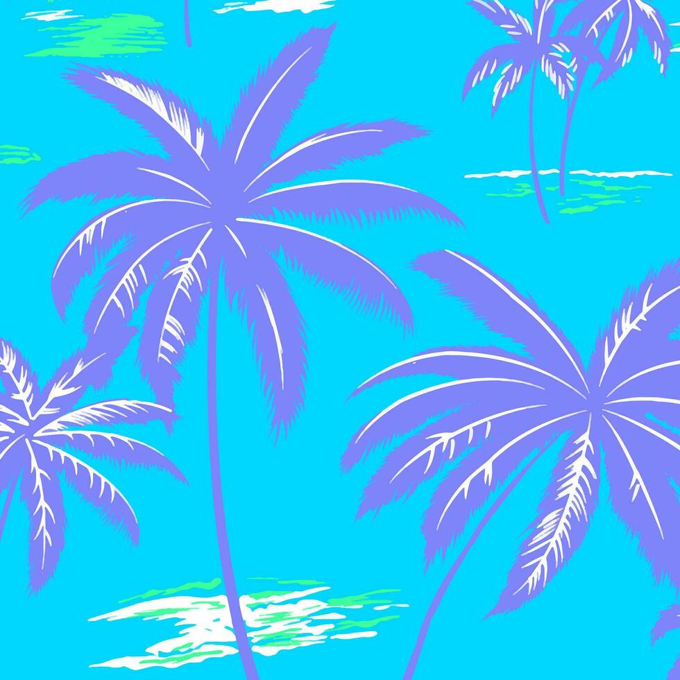 Adobe Illustrator ArtworkHawaian and floral beach abstract pattern suitable for textile and printing needs vector