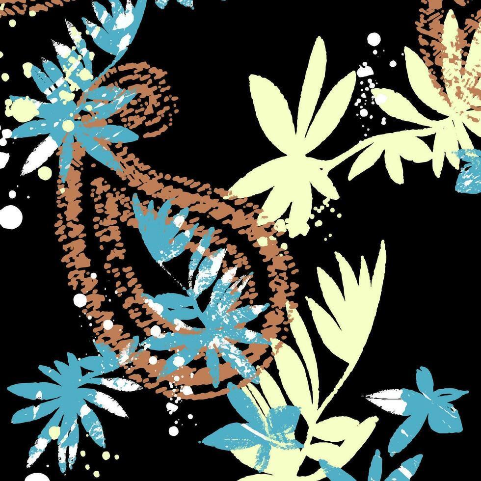 Adobe Illustrator ArtworkHawaian and floral beach abstract pattern suitable for textile and printing needs vector